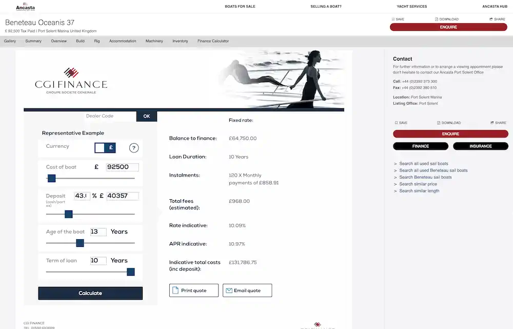 Anctasta Yachts Finance